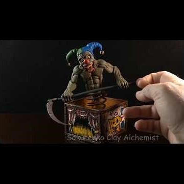 Diorama — Evil Clown,zombie on a Spring, Jumping Out of a Box