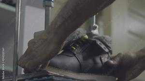 Shoe factory process of making shoes using machines and technologies