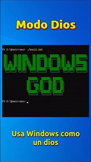 ¿Cómo activar el modo Dios en Windows? #windows #powershell #microsoft #cmd