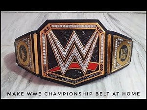 How to make WWE championship title at home || WWE title belt making at full step by step tutorial