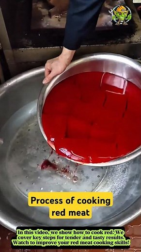 The process of cooking red meat