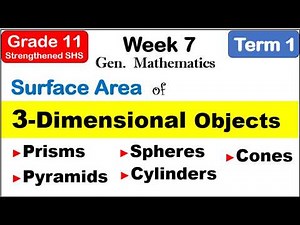 Grade 11 General Math | Surface Area of Three Dimensional (3D) Objects First Term (Term 1) Week 7