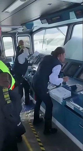 Massive Cruise Ship Battles Giant Rogue Wave In Leaked Bridge Footage