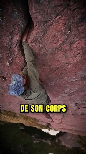 This climber was hanging on by a thread...