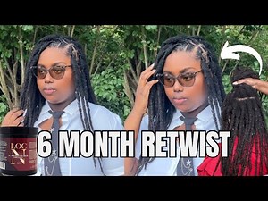 Stretching OUT your retwist | from Frizzy to Fresh | 60 locs on Low Density Hair | Loc N Gel
