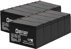 Mighty Max Battery 12V 8Ah Battery Replacement for Sports Tutor Tennis Tutor - 10 Pack