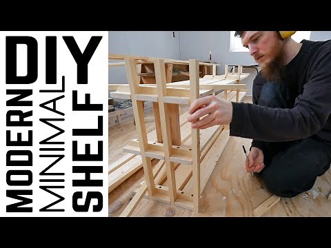 Modern Minimalist Nordic Inspired Shelf From Basic Lumber and Tools - DIY Build