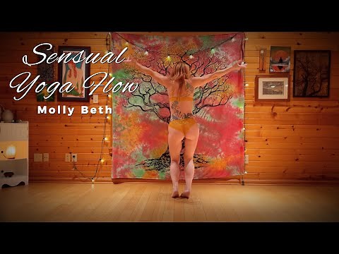 Sensual Yoga Flow in Lingerie Bikini Surrounded By Art