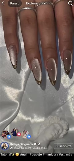 Recreando un hermoso diseño de una colega llamada kenya 🤩💅🏼✨ etiquétenla 🤭#nuevolaredo🇲🇽 #alejandranails5 #manicurista #cateye