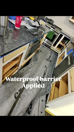 POV: Protecting Kitchen Floors with Waterproof Barrier Before Cabinet Painting | The Picky Painters