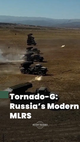 Tornado-G is a Russian 122-mm multiple launch rocket system, modernizing the BM-21 Grad with automated fire control, satellite navigation, improved accuracy, rapid salvo firing, and high mobility for battlefield rocket artillery support and survivability features. | Military Mechanics
