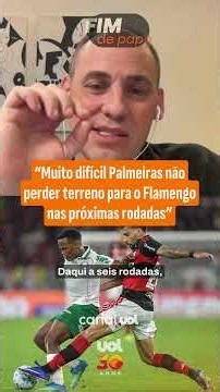 "PALMEIRAS NÃO PERDER TERRENO PARA O FLAMENGO NAS PRÓXIMAS RODADAS SERÁ DIFÍCIL", ANALISA JULIO