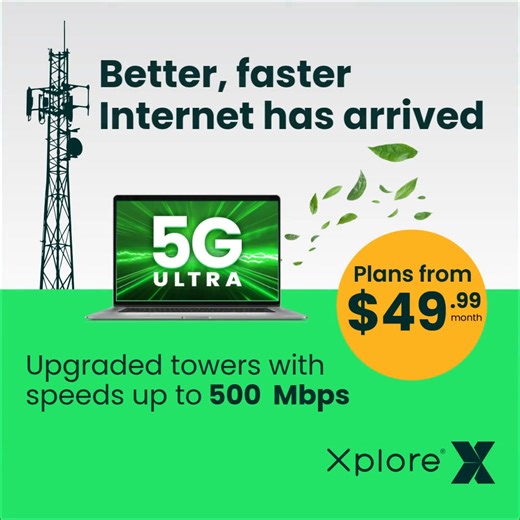 566 reactions · 19 shares | Big news! The tower near you has been upgraded with Xplore's new 5G Ultra. Get speeds up to 500 Mbps now. | Xplore | Facebook