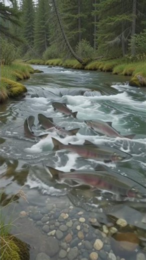 Where Does Salmon Actually Live? 🌎🐟 #Salmon #OceanFacts #FishFacts #WildlifeFacts #NatureFacts