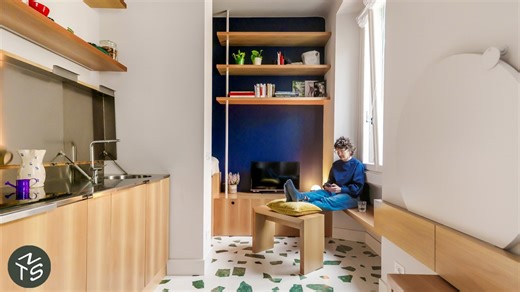 Fashion Student’s Cool Milan Micro Apartment, 21sqm⁄226sqft