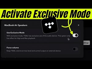 How to Enable Tidal Exclusive Mode