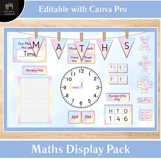 Pastel Maths Classroom Decor: KS1 & KS2 Printable Display Pack (PDF Download) - Etsy