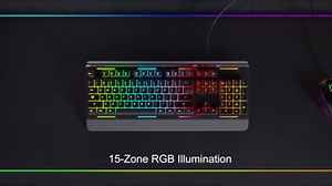 TECKNET Gaming Keyboard, USB Wired Computer Keyboard, 15-Zone RGB Illumination, IP32 Water Resistance, 25 Anti-ghosting Keys, All-Metal Panel (Whisper Quiet Gaming Switch)