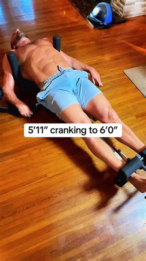 The Sunny Health & Fitness Full Body Stretch Decompression Bench lays flat on the ground and uses a manual wheel system to gently increase distance between the upper body and feet, helping reduce lumbar compression and tension. Unlike traditional inversion tables, there is no hanging upside down. The controlled stretch helps relieve lower back stiffness, improve posture, support spinal alignment, and decompress the spine after long days of sitting, lifting, or training. #backpainrelief #backpain