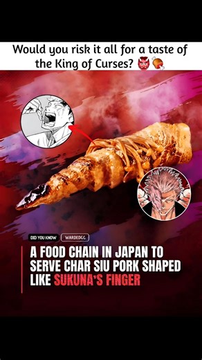 Sukuna's finger serve in Japan 😳😅 #jujutsukaisen #jjk #sukuna #gojo #animeedit