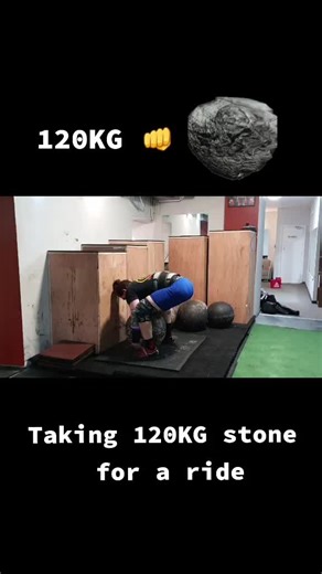 Coach Adam taking the 120KG atlas stone for a ride... 140KG next 😱 #atlas #strongman