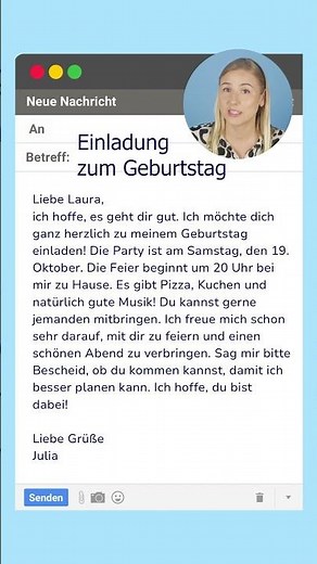 Brief auf Deutsch schreiben #deutschlernen #learngerman #deutschkurs #shorts