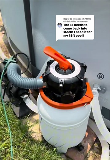 Replying to @Miranda | SAHM | OilfieldWife the sand pump filter from Vevor is back in stock for all sizes! #vevor #poolmaintenance #abovegroundpool