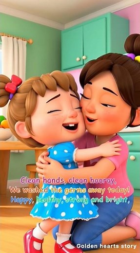 Clean Hands Song for Kids 🫧 | Wash Wash Wash! |Toddler Nursery Rhymes #kidsstory #3DCartoon #golden