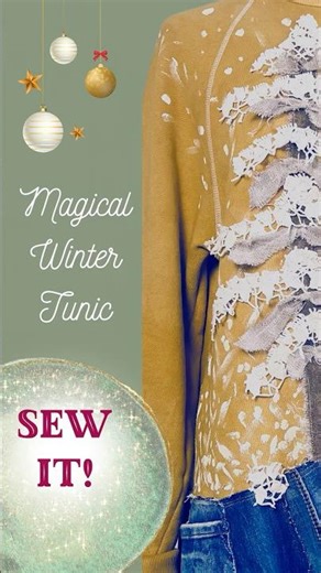 DIY Cozy Winter Sweatshirt | Cottagecore Lace & Denim Rework ✨ Upcycle Sewing Tutorial