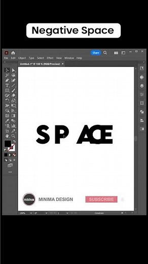 Negative Space between Letters in Illustrator - Tutorial Series - 70