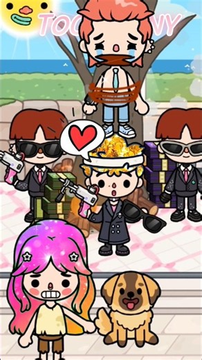 Mafia 😈 Boss is obsessed ,💕😏 with poor girl 😭#tocaboca #tocalifeworld #shorts