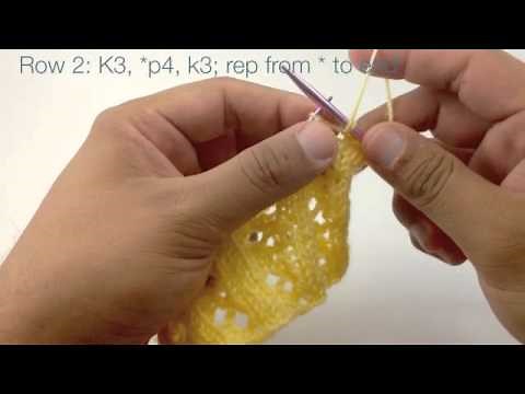 How to Knit the Waterfall Lace Stitch (English Style)