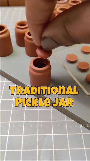 Traditional Pickle Jar #miniature #miniaturecooking #pickles #traditional #indianfood #mangopickle