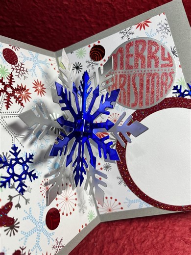 Snowflake Christmas Pop-up Card: 3D Holiday Greetings - Etsy