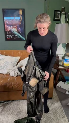 In honor of finishing Season 1 of my first BSG watch… I climbed back into the flight suit. Good news: it still fits. Bad news: the texture now feels like a handshake from a skinwalker. 😭😂🚀🌟watch full episodes on our Patreon pageFurthermore, If you notice the holes in my socks I used the oldest grossest socks I could find to throw away right after….there was no saving my undergarments after this! 🤣#bsg
