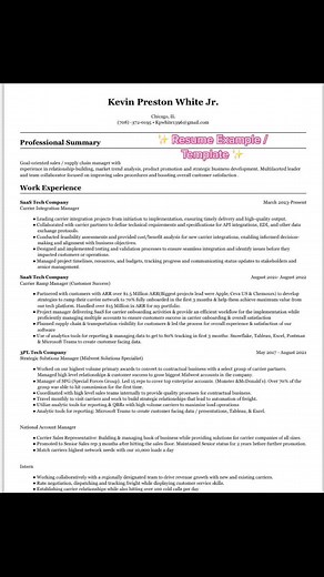 1 Page Resume Example - Tips for Job Search & Corporate Success