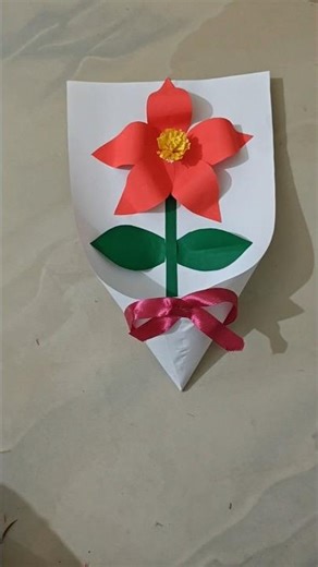 DIY Paper Flower Craft 🌼 Quick & Easy Tutorial | #Shorts