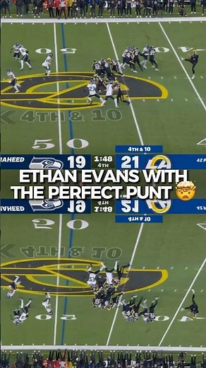 ETHAN EVANS WITH THE PERFECT PUNT 🤯 Los Angeles Rams vs Seattle Seahawks #NFL #Football #Highlights