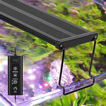 hygger New Mode 24/7 Timer LED Aquarium Light, Auto On Off Full Spectrum Fish Tank Light Fish Colorful/Sun/Nightlight/Wrgb Cycle Mode for Freshwater Plants Tank (for 50in~57in Long Tank)