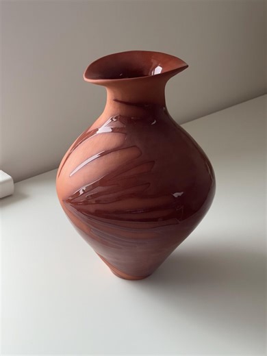 Terracotta Ceramic Vase: Red Vase, One of a Kind, Unique Home Decor - Etsy