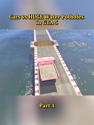 Cars vs HUGE Water Potholes in GTA 5 #us #viral #gta5 | gta 5