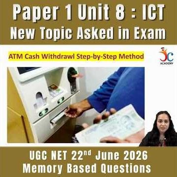 ATM Cash Withdrawal Method | UGC NET Paper 1 New Topic #ugcnetpaper1 #ugcnetjune2026 #shorts