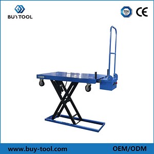[Hot Item] Portable Electric Lifting Platform Trolly Loading Electric Hydraulic Lift Scissor Flat Cart