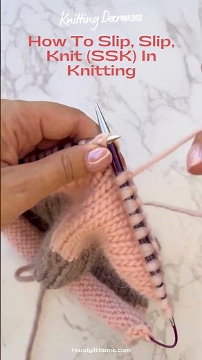 How To SSK In Knitting Video Tutorial