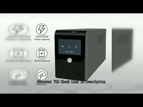 500VA 300W UPS Power Supply 120V Battery Backup Surge Protection with 3 Outlets for Home and Office
