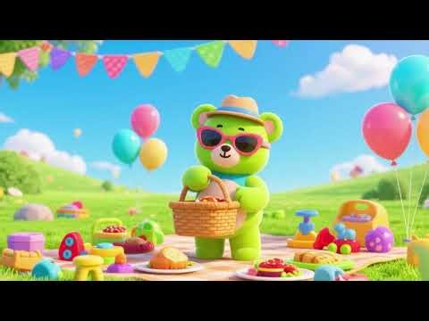 Alien Teddy Bear Picnic 2 👽🧸🌌🎶 | Kids Space Song | Fun Cosmic Picnic Adventure Music
