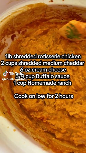 Homade Buffalo chicken dip#foodtiktok #easyrecipe #crockpot #tiktok #fyp