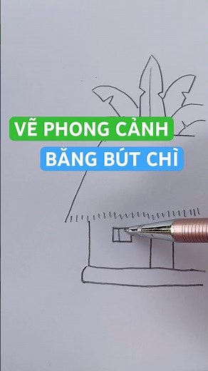 Cách Vẽ Tranh Phong Cảnh Đề Tài Quê Em | How to draw scenery step by step #drawing #vetranh #shorts