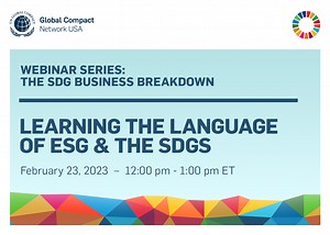 The SDG Business Breakdown: Learning the Languages of ESG & the SDGs