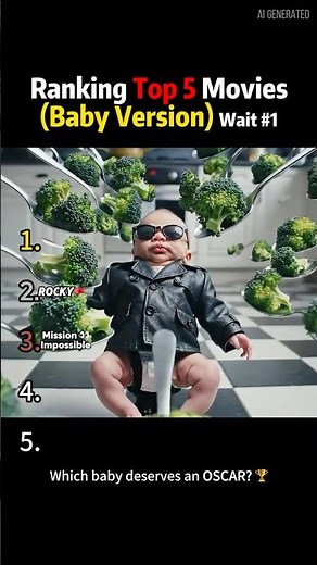 Ranking Top 5 Movies (Baby Version) - Who is #1? 🎬🍿